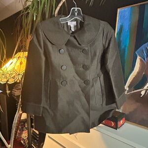 H&M Brown Double-Breasted Pea Coat Size 6